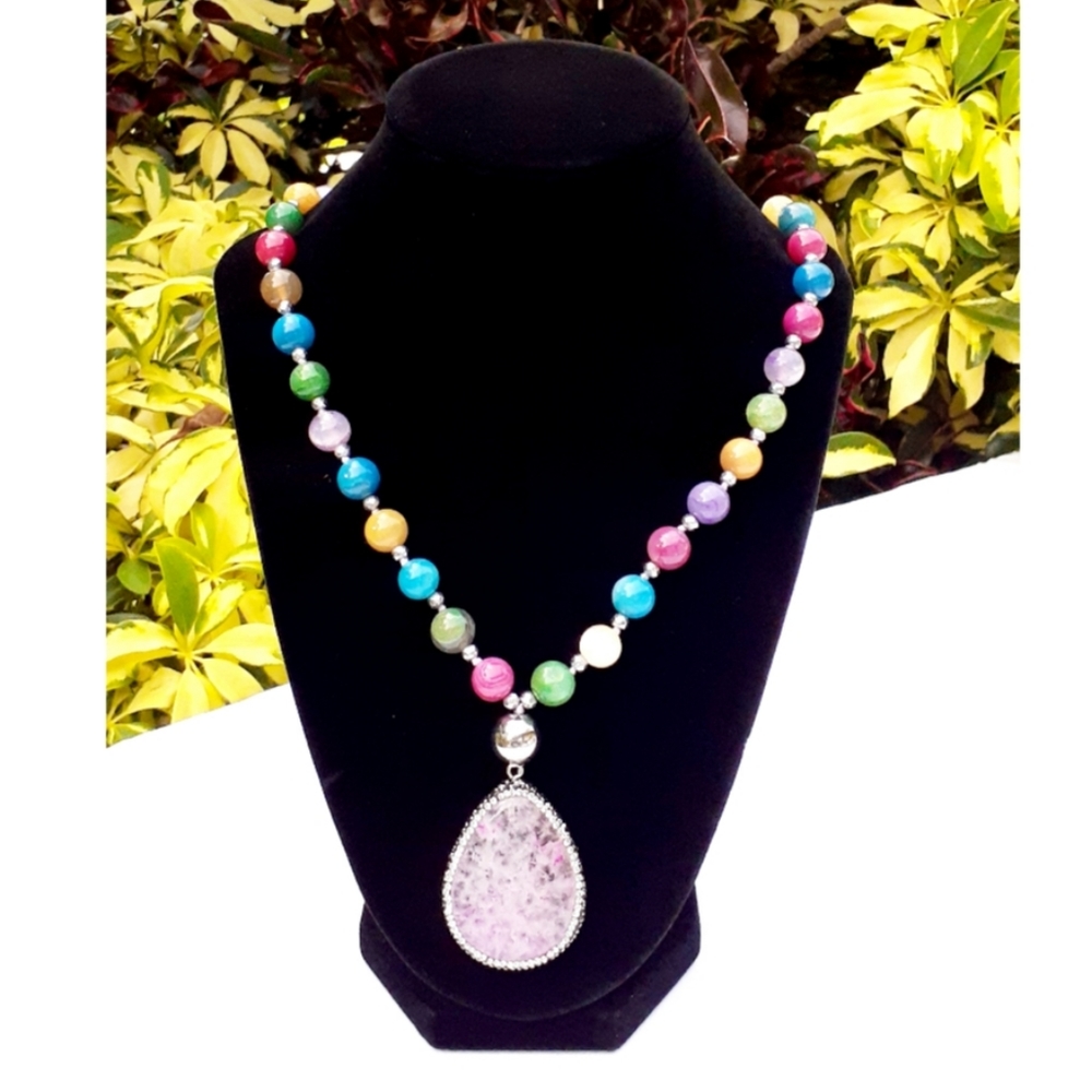 Gemma C genuine gemstone necklace.